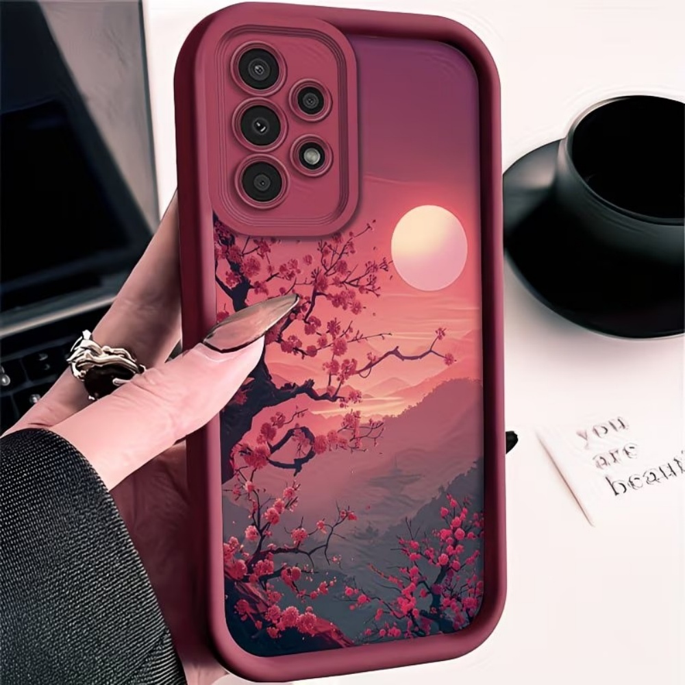 Phone Cases Red - サンセットマウンテンピーク落下防止レッドフォンケース Samsung Galaxy S26 S25 S24