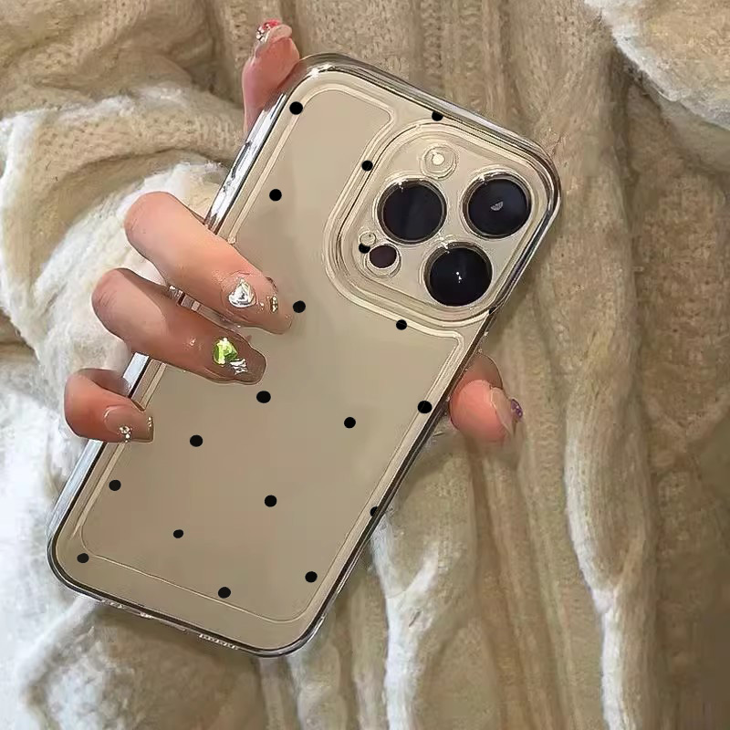 Phone Cases Pinterest - シンプルな黒の小さなドット柄透明スマホケース iPhone 17 Air 16E 16