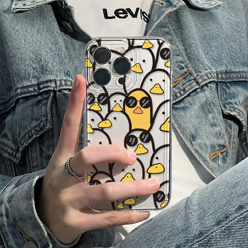 Phone Cases Xr Cute - かわいい漫画のアヒル柄ケース 女の子向け iPhone 17 Pro Max