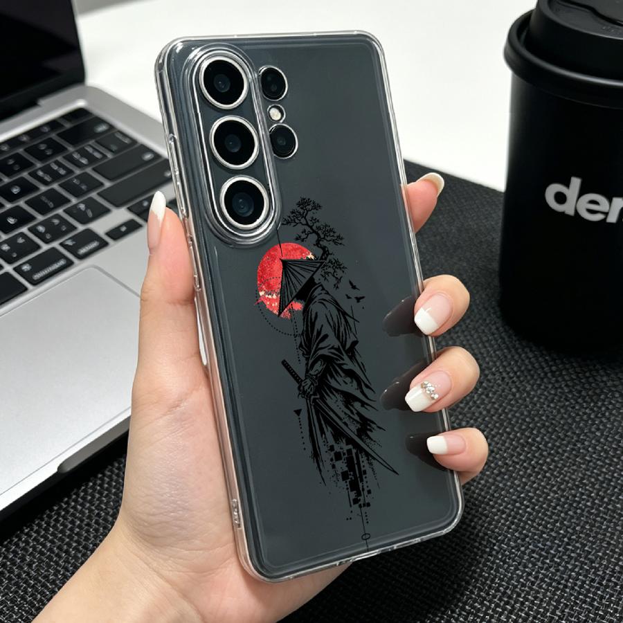 Phone Cases Red - サムライと赤い太陽プリントケース Samsung Galaxy S26 S25 Edge