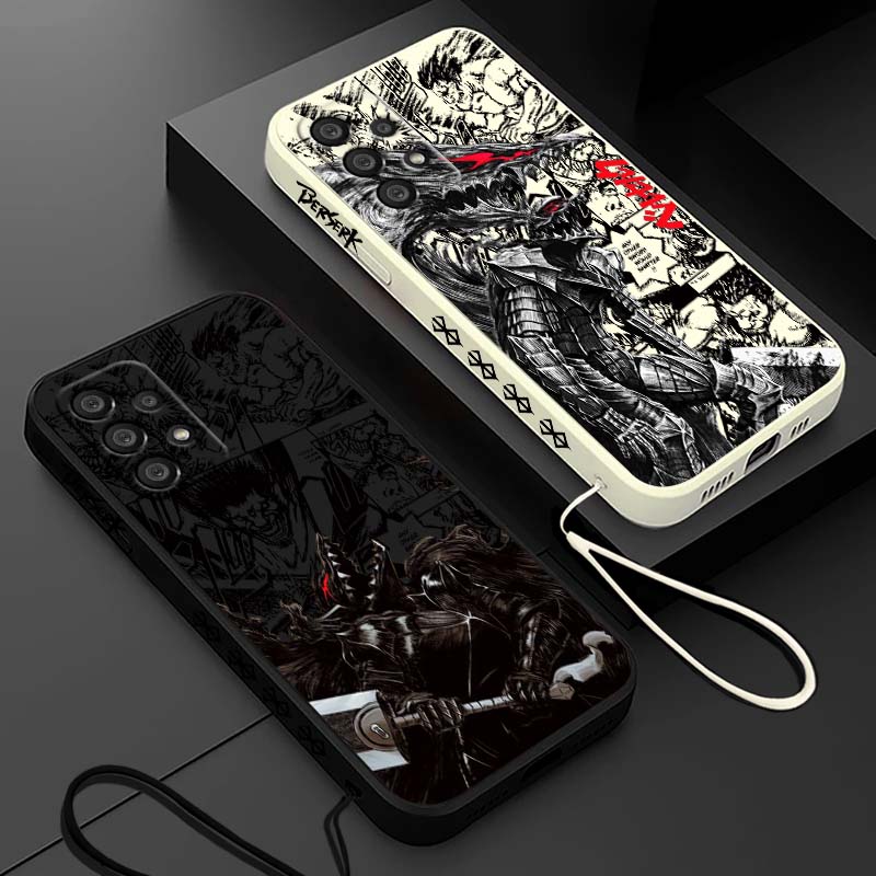 Phone Cases Samsung - ホットアニメ「ベルセルク」ゾッド・ガッツ柄のSamsung Galaxy A73 A71 A55 A54