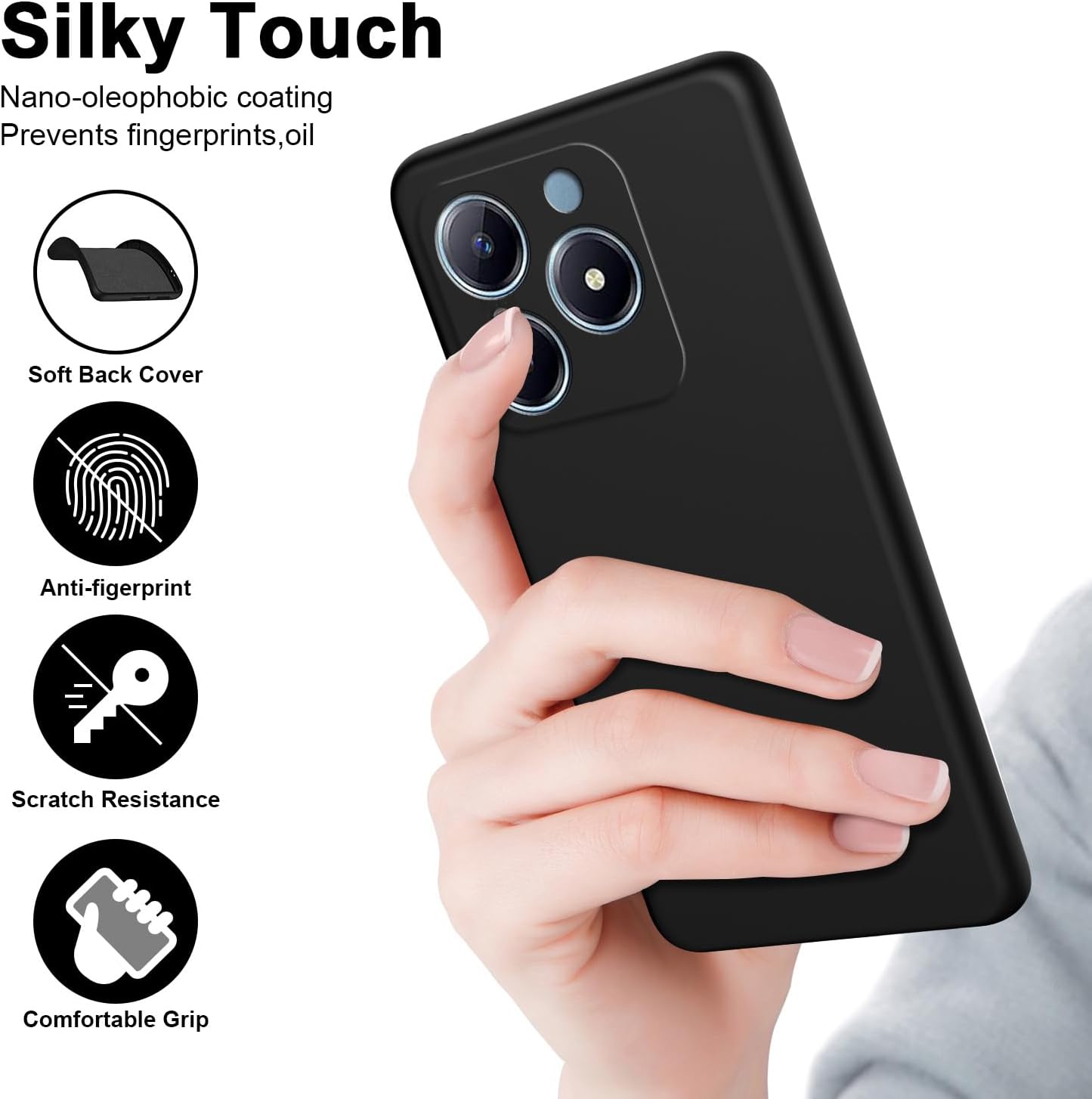 Realme用の柔軟なシリコンケース,c61,c63,c65 - Realme Note 50 のレビューと価格