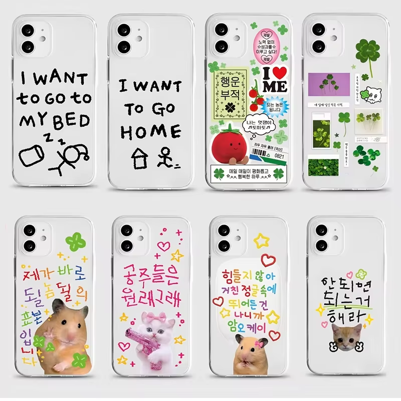 韓国風可愛い四つ葉のクローバー柄スマホケース iPhone  - Phone Cases Xr Cute のレビューと価格