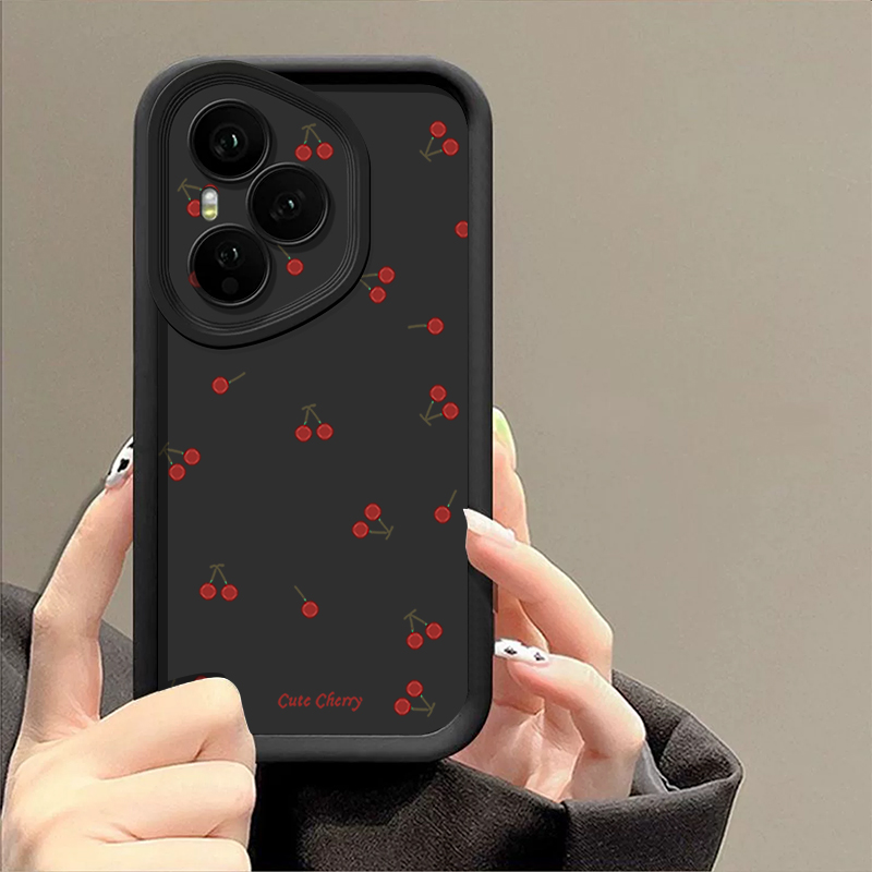 ミニレッドチェリープリントソフトTPUスマホケース Hono - Phone Cases Red のレビューと価格