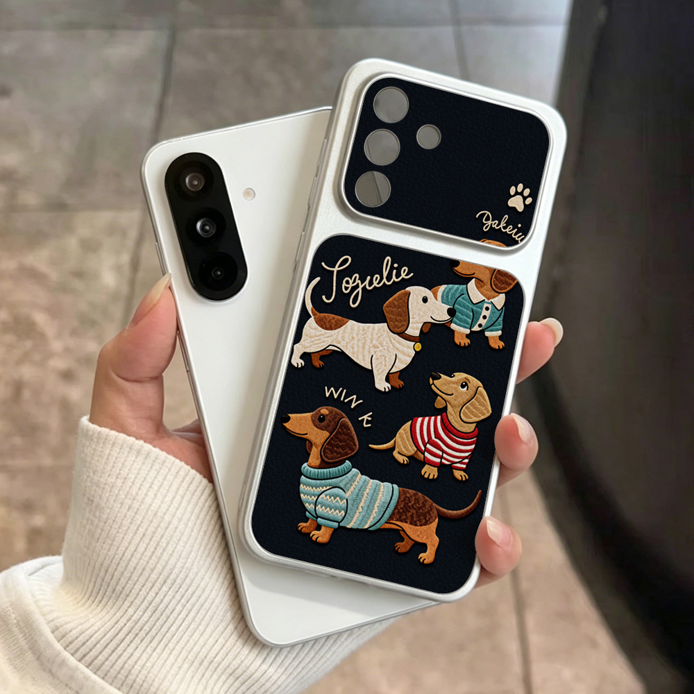 漫画風ダックスフント柄スマホケース サムスン A56 A55 - Phone Cases Leather のレビューと価格