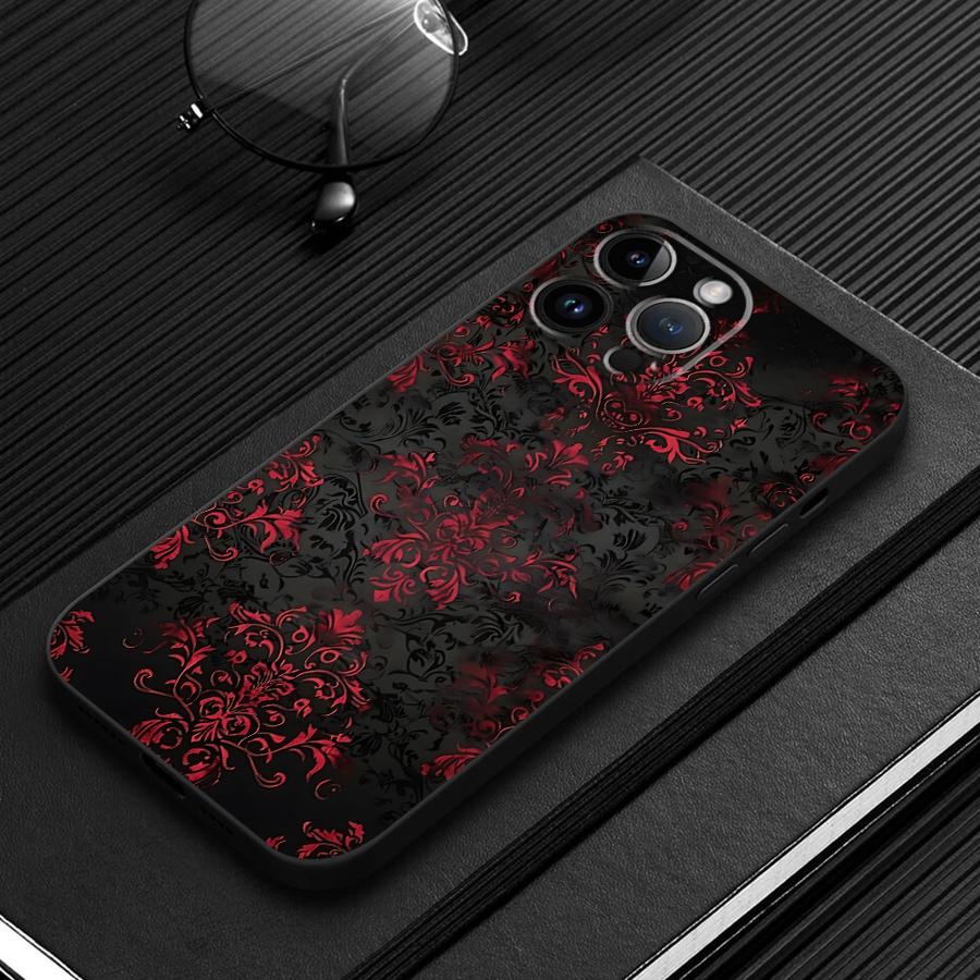 黒と赤のセクシーなレースのスマホケース Apple iPho - Phone Cases Red のレビューと価格