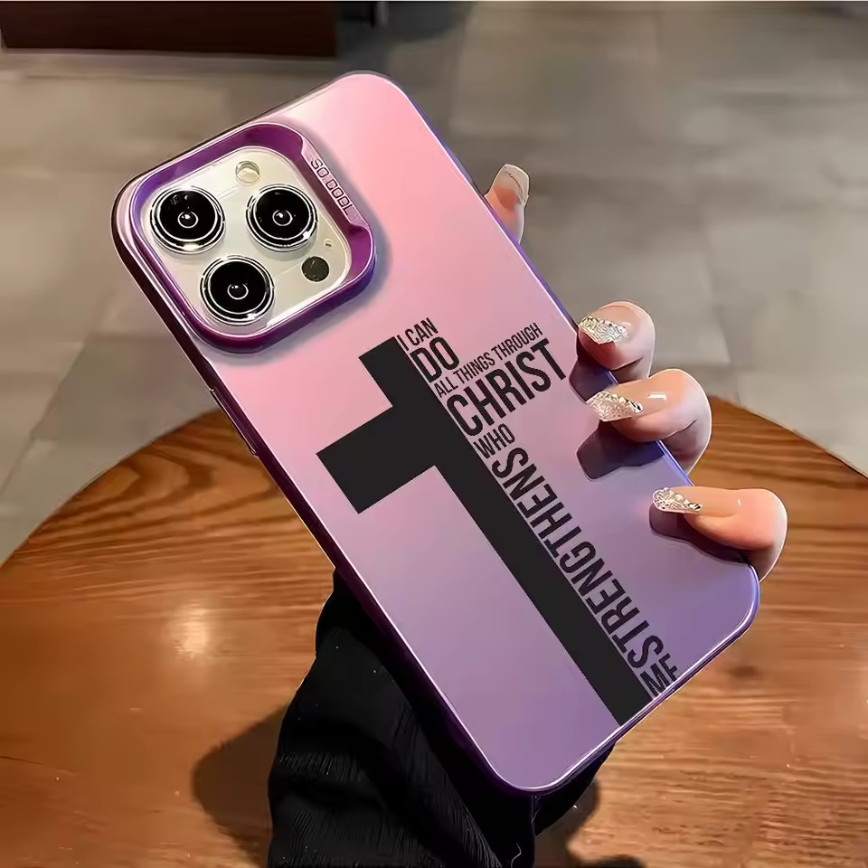 指紋防止クロス聖書柄iPhoneケース iPhone 17  - Phone Cases Iphone 17 Pro のレビューと価格