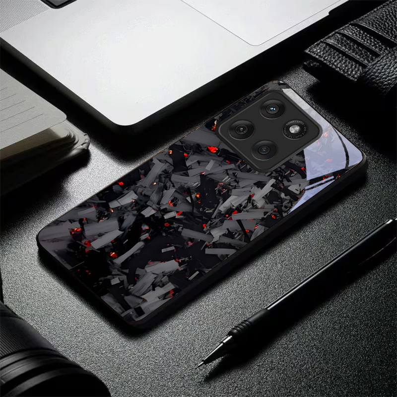 ダークな破片模様の黒いガラス製携帯電話ケース、モトローラモト - Phone Cases For Motorola のレビューと価格