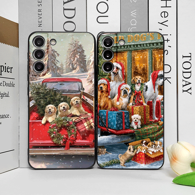 クリスマスのトラックと漫画の犬柄の携帯電話ケース、モトローラ - Phone Cases For Motorola のレビューと価格