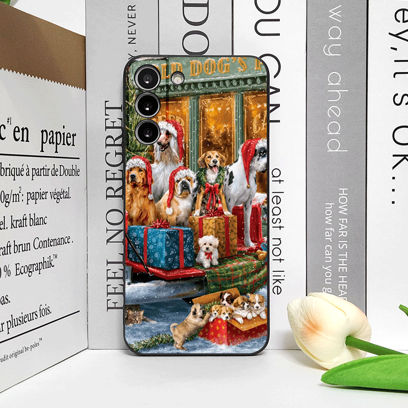クリスマスのトラックと漫画の犬柄の携帯電話ケース、モトローラ - Phone Cases For Motorola のレビューと価格