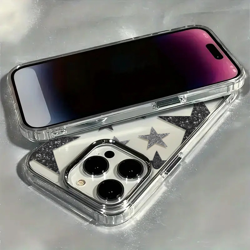 輝く星柄のトレンディな透明スマホケース iPhone 17  - Phone Cases Pinterest のレビューと価格