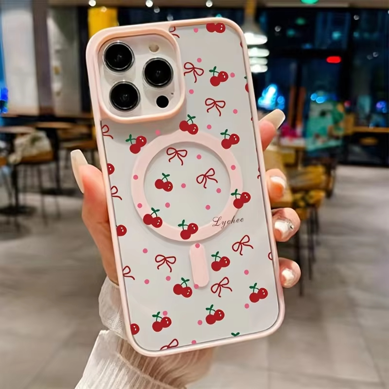 赤い桜柄のマグネット式iPhoneケース iPhone 17 - Phone Cases Red のレビューと価格
