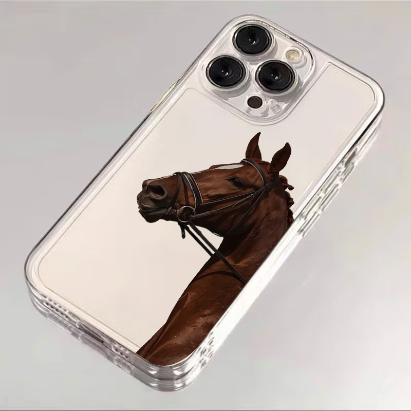 動物馬柄ソフトフォンカバーケース iPhone 17 Pro - Phone Cases Horse のレビューと価格
