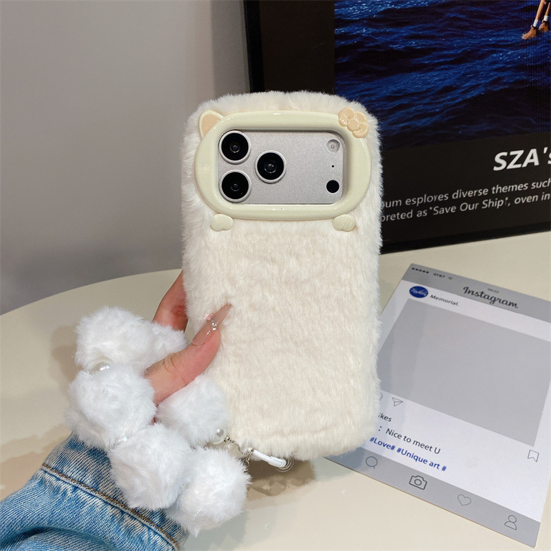高級感のある無地のファー素材のプラッシュフォンケース iPh - Phone Cases Iphone 17 Pro のレビューと価格
