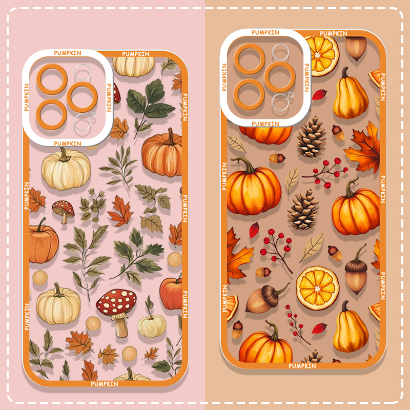 レトロな秋の紅葉とカボチャ柄のスマホケース Motorola - Phone Cases For Motorola のレビューと価格