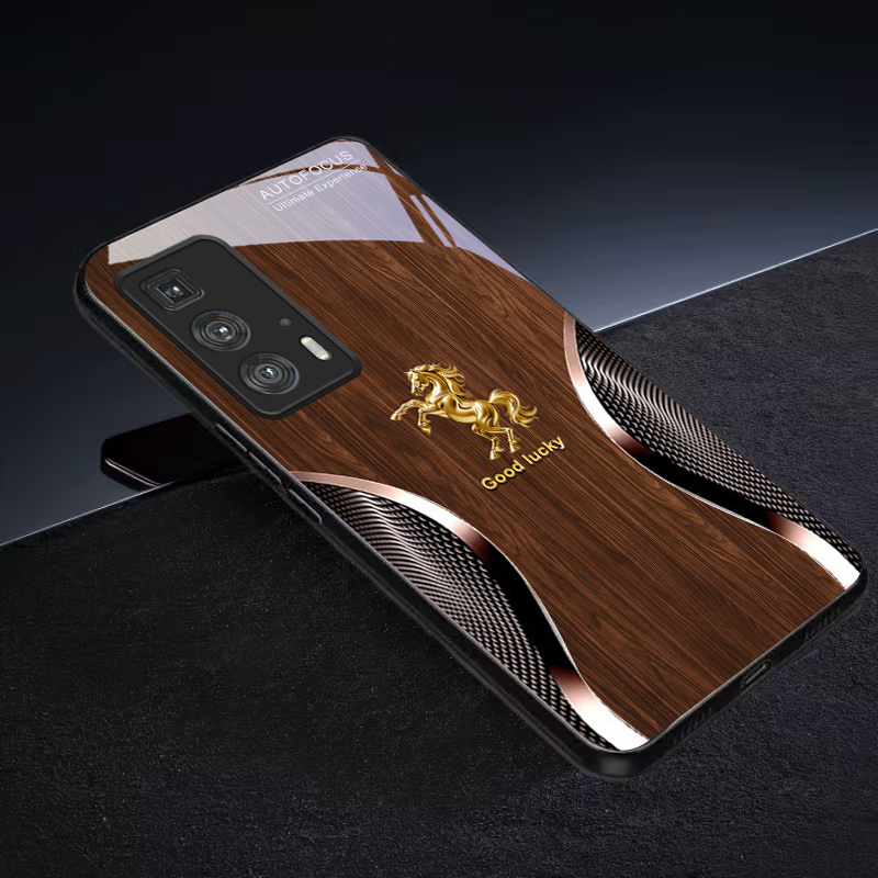 ゴールデン・スティード・フォーチュン ブラックガラス製携帯電 - Phone Cases For Motorola のレビューと価格