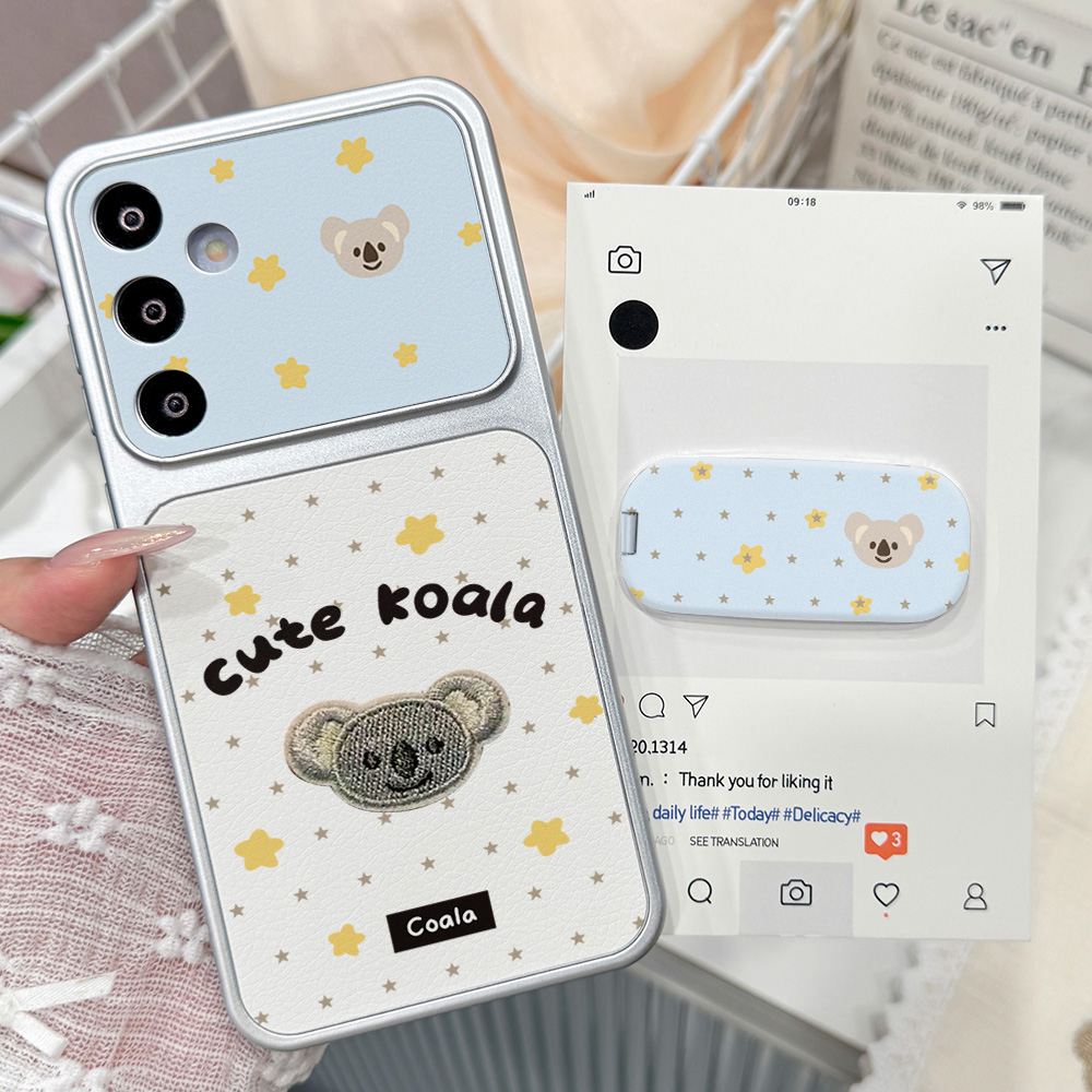 可愛いコアラ柄レザー携帯ケース Samsung A56 5G - Phone Cases Leather のレビューと価格