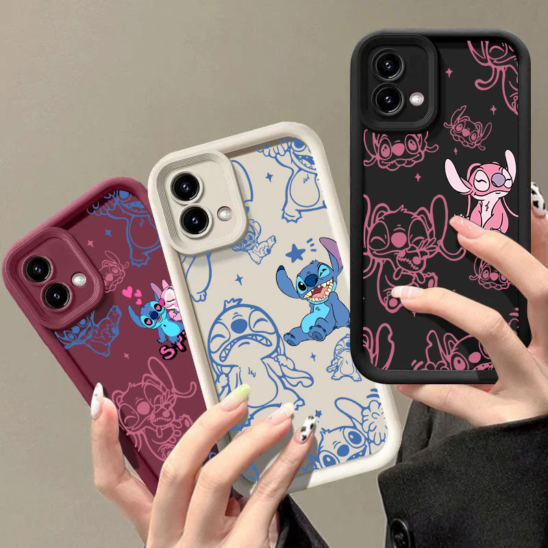 スティッチとエンジェルの漫画風スマホケース Motorola - Phone Cases For Motorola のレビューと価格