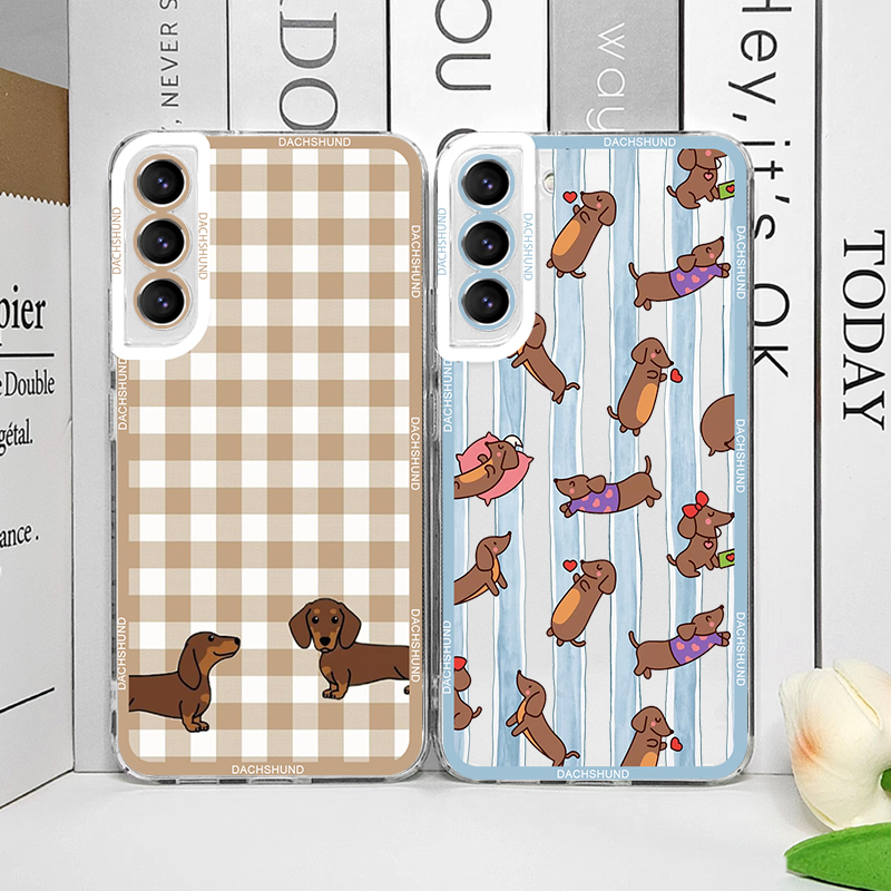 キュートなソーセージドッグ柄スマホケース Samsung G - Phone Cases Samsung のレビューと価格