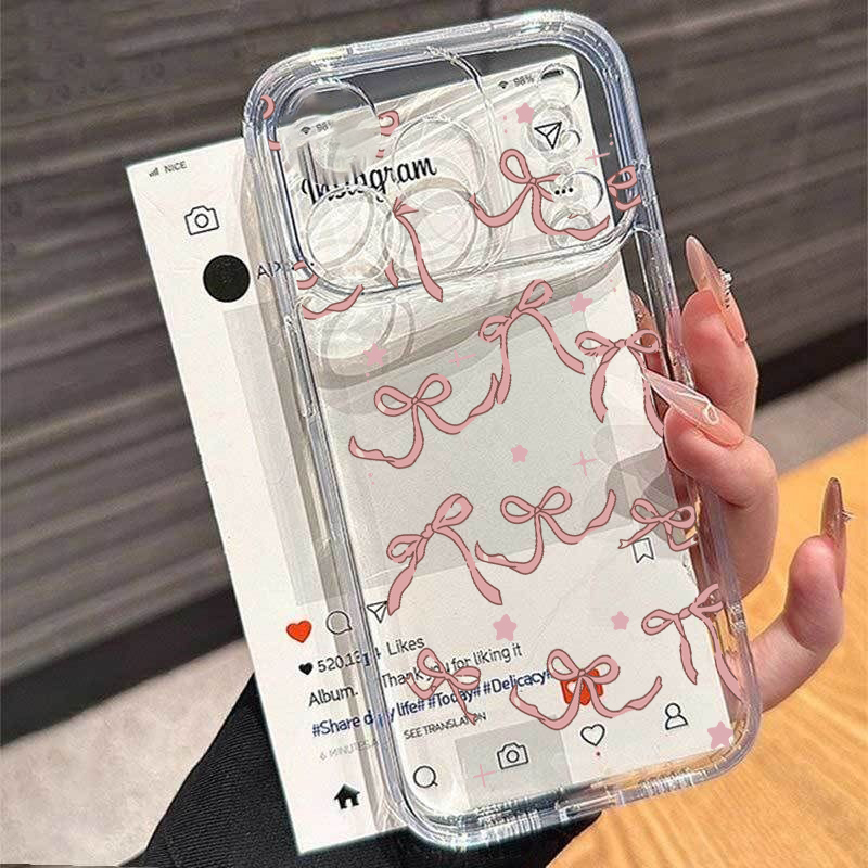シンプルなハート型のリボンと水玉模様のクリアTPU製iPho - Phone Cases Pinterest のレビューと価格