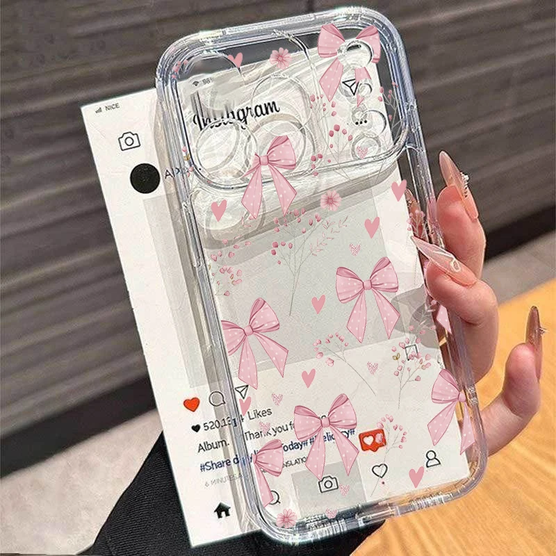 シンプルなハート型のリボンと水玉模様のクリアTPU製iPho - Phone Cases Pinterest のレビューと価格