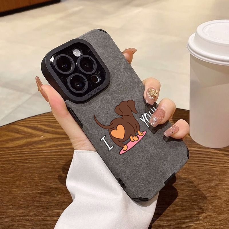 かわいいダックスフントのハート柄スマホケース iPhone  - Phone Cases Xr Cute のレビューと価格