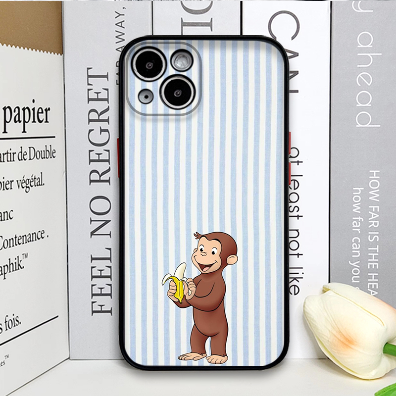 漫画風ストライプ柄の猿が猫を抱くiPhoneケース iPho - Phone Cases Iphone 17 Pro のレビューと価格